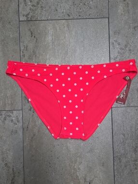 Arizona Jean Company Hot Pink Polka Dot Bikini Bottom